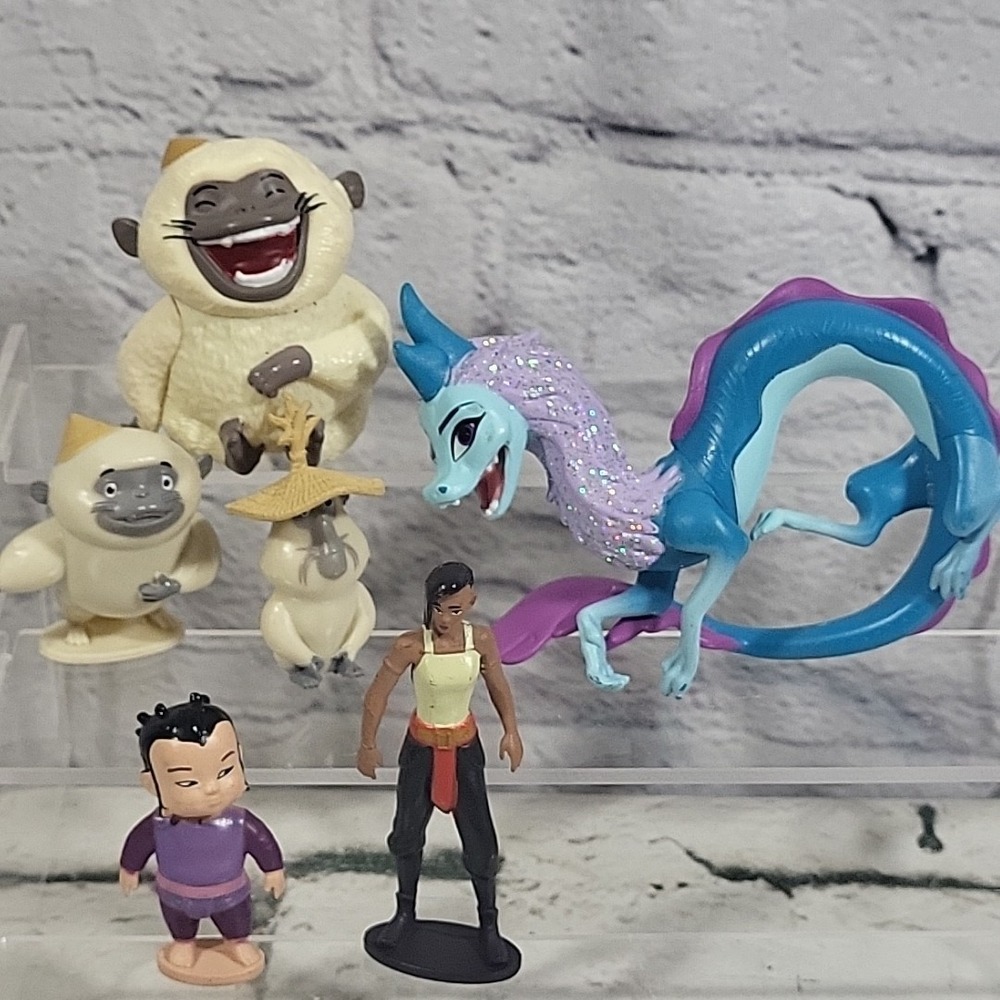 Disney Raya And The Last Dragon Character Figures Lot Baby Noi Sisu Ongi Monkeys